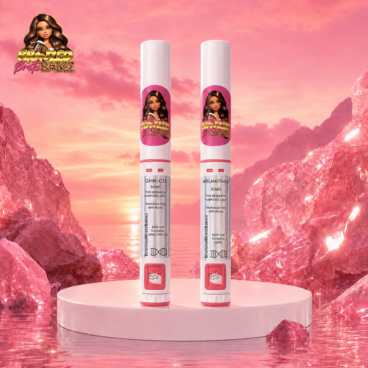 Glow Pen and Tanning Pen bundle side by side
